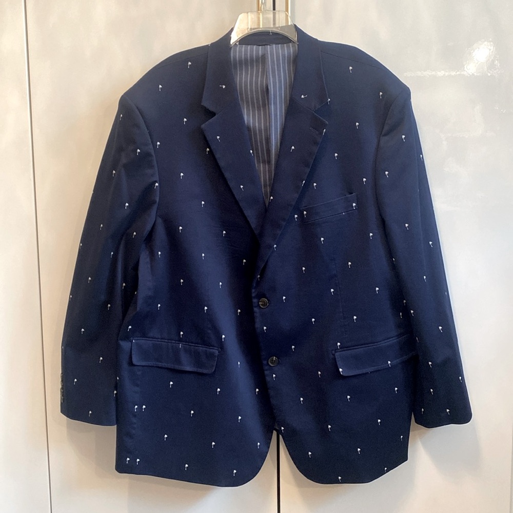 Oak Hill • Palm Print Cotton Sport Coat - Picture 5 of 14